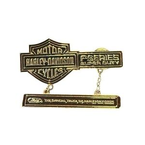 Vintage Harley-Davidson Gold and Black Pin